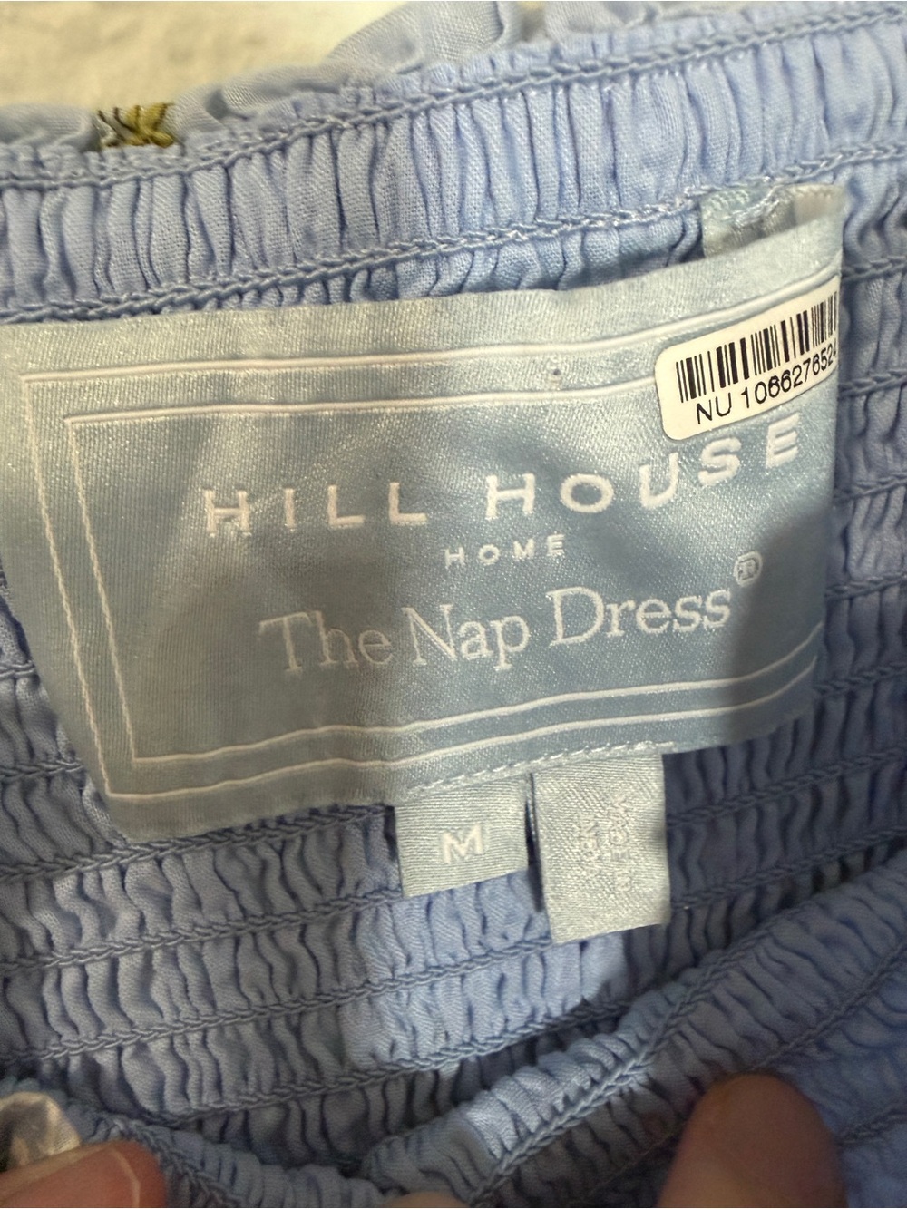 Hill House Scarlett Light Blue Floral Smocked Maxi Nap Dress - Picture 3 of 4